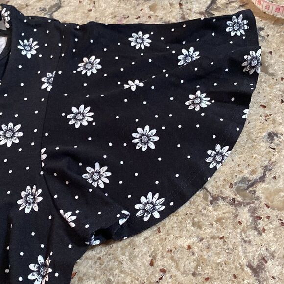 Comp Blu Flutter Sleeve Blouse - Picture 3 of 7